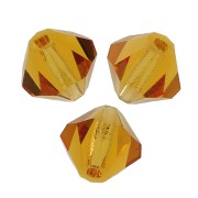 5mm Preciosa Crystal Bicones - MC Bead Rondell - Topaz x12|raw }}