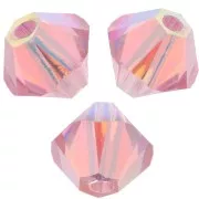 PureCrystal 5328 Crystal Bicones 4mm Light Rose AB2X x50