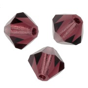 5mm Preciosa Crystal Bicones - MC Bead Rondell - Burgundy x12