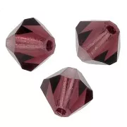 5mm Preciosa Crystal Bicones - MC Bead Rondell - Burgundy x12