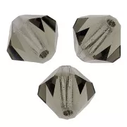 5mm Preciosa Crystal Bicones - MC Bead Rondell - Black Diamond x12
