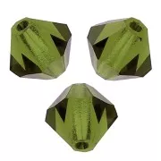 5mm Preciosa Crystal Bicones - MC Bead Rondell - Olivine x12