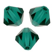 5mm Preciosa Crystal Bicones - MC Bead Rondell - Emerald x12