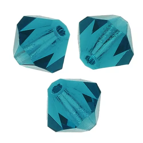 5mm Preciosa Crystal Bicones - MC Bead Rondell - Indicolite x12