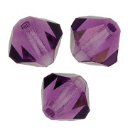 5mm Preciosa Crystal Bicones - MC Bead Rondell - Amethyst x12|raw }}