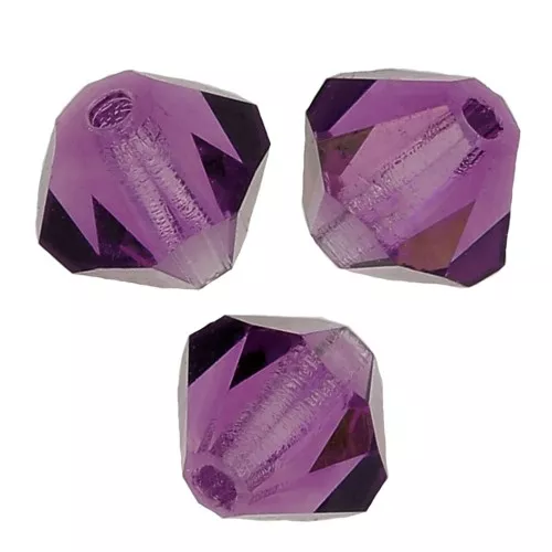 5mm Preciosa Crystal Bicones - MC Bead Rondell - Amethyst x12