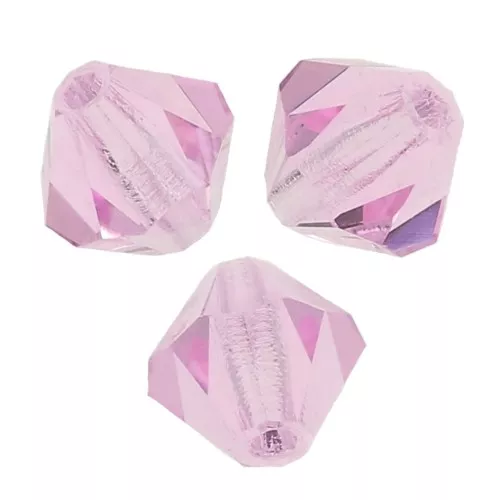 5mm Preciosa Crystal Bicones - MC Bead Rondell - Pink Sapphire x12