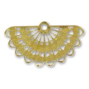 Light weight pendant Fan-shaped 22x38mm Gold tone x1|raw }}