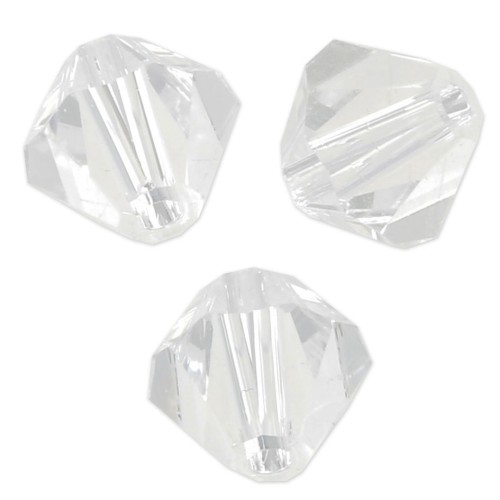 5mm Preciosa Crystal Bicones - MC Bead Rondell - Crystal x12
