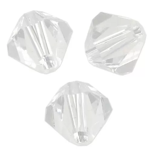 5mm Preciosa Crystal Bicones - MC Bead Rondell - Crystal x12