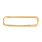 21x6mm Rounded Rectangle connector - 3 Micron Gold Plated x1