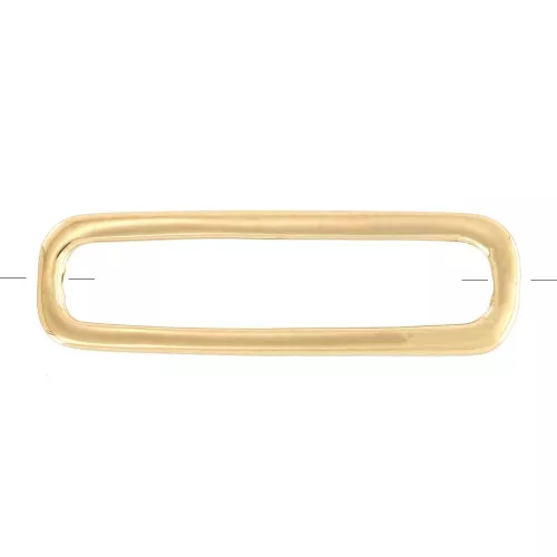 21x6mm Rounded Rectangle connector - 3 Micron Gold Plated x1