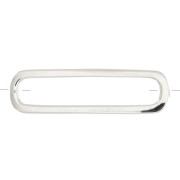 21x6 mm 925 Sterling Silver Rounded Rectangle connector x1|raw }}