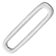 Rounded Rectangular Spacer, 20x6 mm - 925 Sterling Silver x1