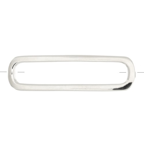 21x6 mm 925 Sterling Silver Rounded Rectangle connector x1