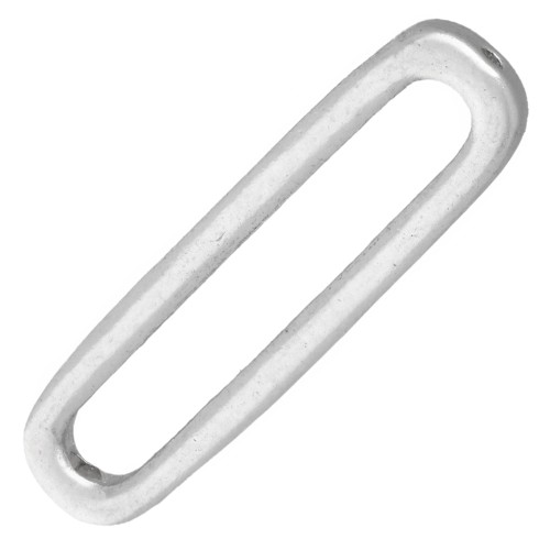 Rounded Rectangular Spacer, 20x6 mm - 925 Sterling Silver x1