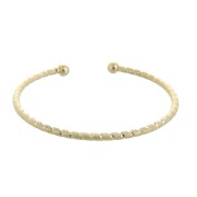2.6x160mm Diamond effect bangle Bracelet - 3 Micron Gold Plated x1|raw }}