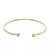 2.6x160mm Diamond effect bangle Bracelet - 3 Micron Gold Plated x1