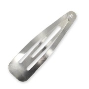 Iron Hair barrette 57mm Rhodium tone x1