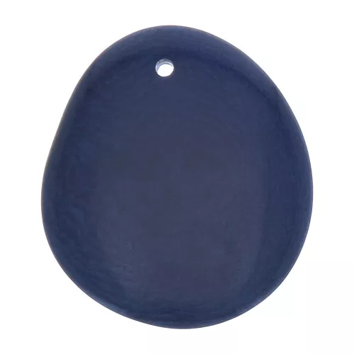 25-35mm Thin Tagua slice - Night Blue x1