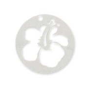 Silver Hibiscus Sequin 20mm x1|raw }}