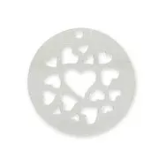 Silver hearts Sequin 20mm x1