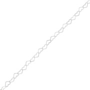 5.8mm 925 Sterling Silver Heart mesh Chain x50cm|raw }}