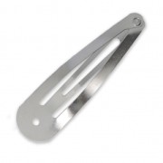 Iron Hair barrette 58mm Rhodium tone x10