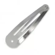 Iron Hair barrette 58mm Rhodium tone x10