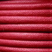 European cotton waxed cord 0.7mm Red x 3 m