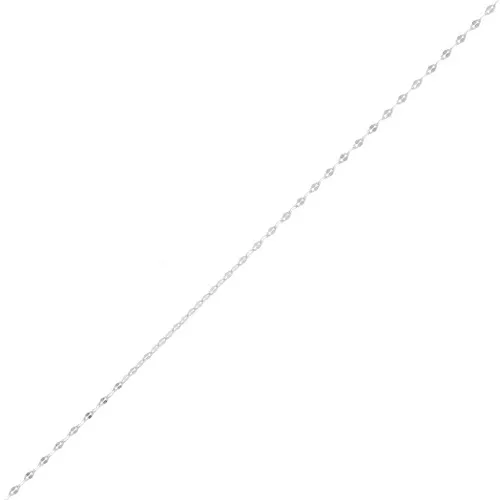 1.4mm Fancy mesh Chain - fine silver plating x50cm