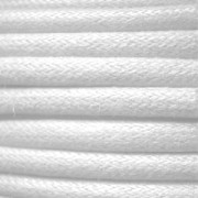 European cotton waxed cord 0.7mm White x 3 m