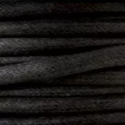 European cotton waxed cord 0.7mm Black x 3 m