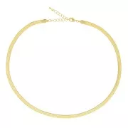 5mm Flat snake chain choker - Gold Tone x51cm