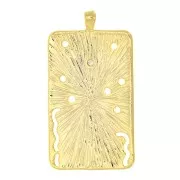 34x18mm Tarot card pendant - The Star - with zirconium oxide - Gold - Crystal x1