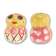 Wooden miniature doll 16mm Rose x1