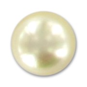 Pearly resin cabochon 12mm Cream x1