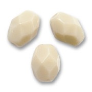 Faceted Olives 6x4 mm Opaque Beige x25
