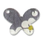 Butterfly 15x20mm Liberty Misti Dark Grey x1
