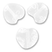 Millefiori hearts 10mm Crystal x5