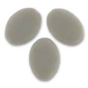 Flat olives 20x14mm Opaque Grey Mat x5|raw }}