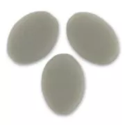 Flat olives 20x14mm Opaque Grey Mat x5