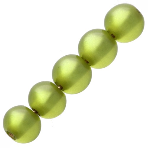 4mm Polaris round beads - Olivine x20