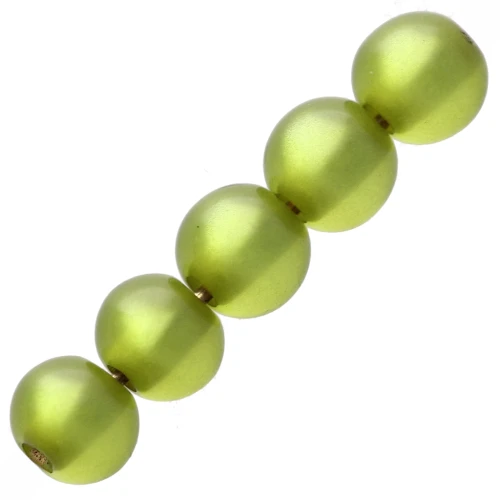 4mm Polaris round beads - Olivine x20