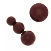 Assortment of 26 beads 6-8-10mm and 2 cabochons in opaque resin - Wine Lees x1