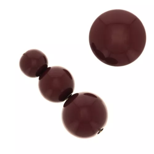 Assortment of 26 beads 6-8-10mm and 2 cabochons in opaque resin - Wine Lees x1