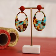 12mm Opaque resin cabochon - Wine Lees x1