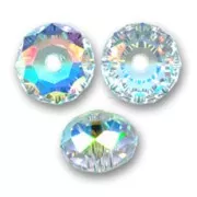 PureCrystal 5040 8 mm Flat Round Bead - Crystal AB x1