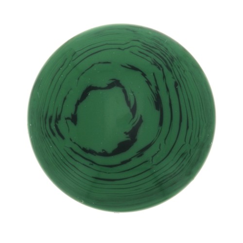 14mm Opaque resin cabochon - Malachite x1