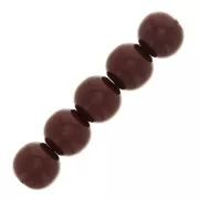 4mm Opaque resin bead - Wine lees x15